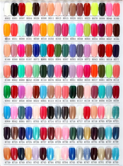 blue nail polish color chart.